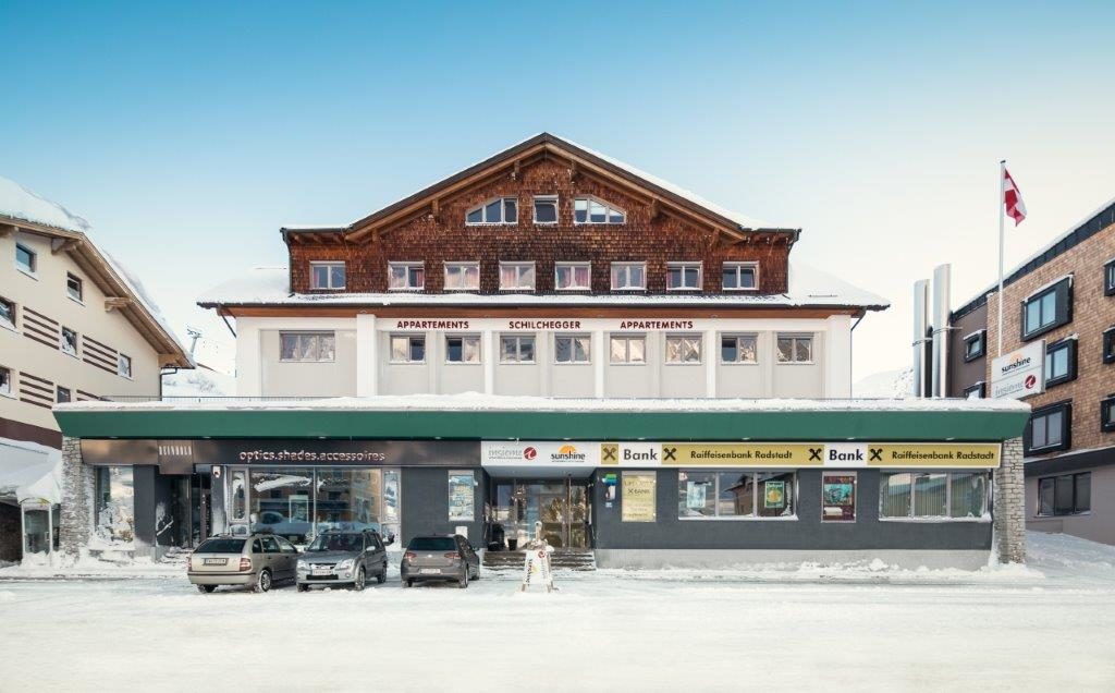 Aussenaufnahme des Gebäudes von Appartements Insieme in Obertauern